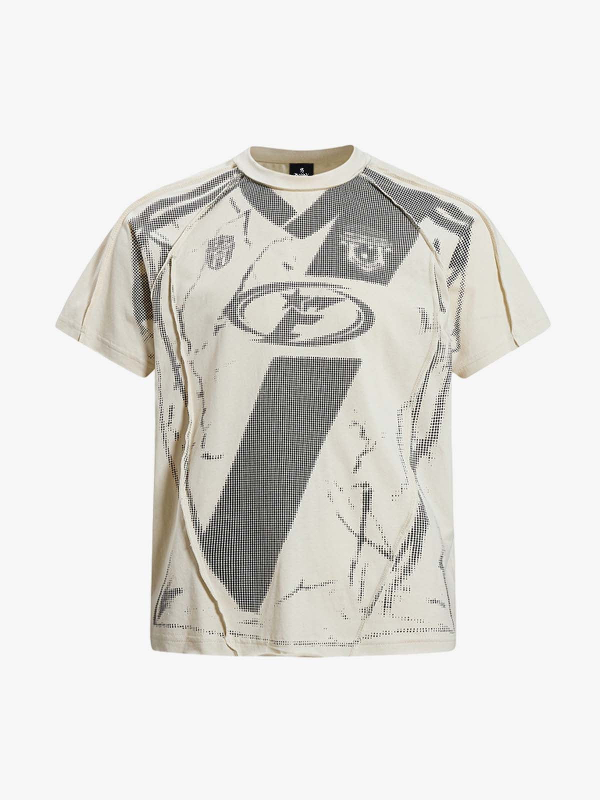 Supermade Trompe L'oeil Halftone Jersey Graphic T-Shirt