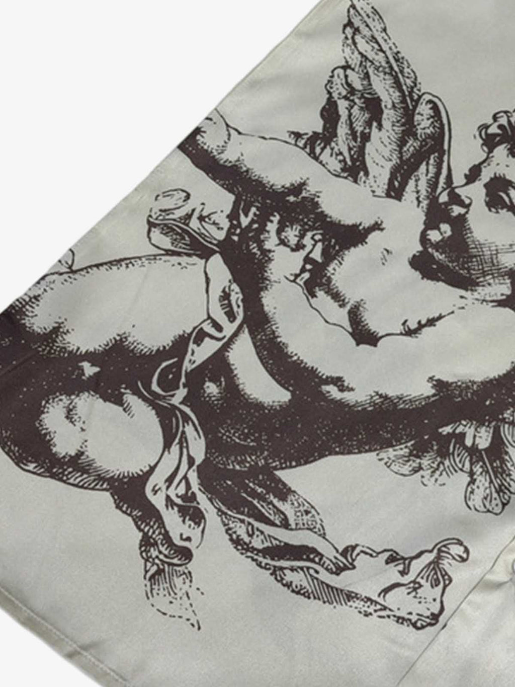 Cupid Angel Sketch Camp Collar Boxy Shirt