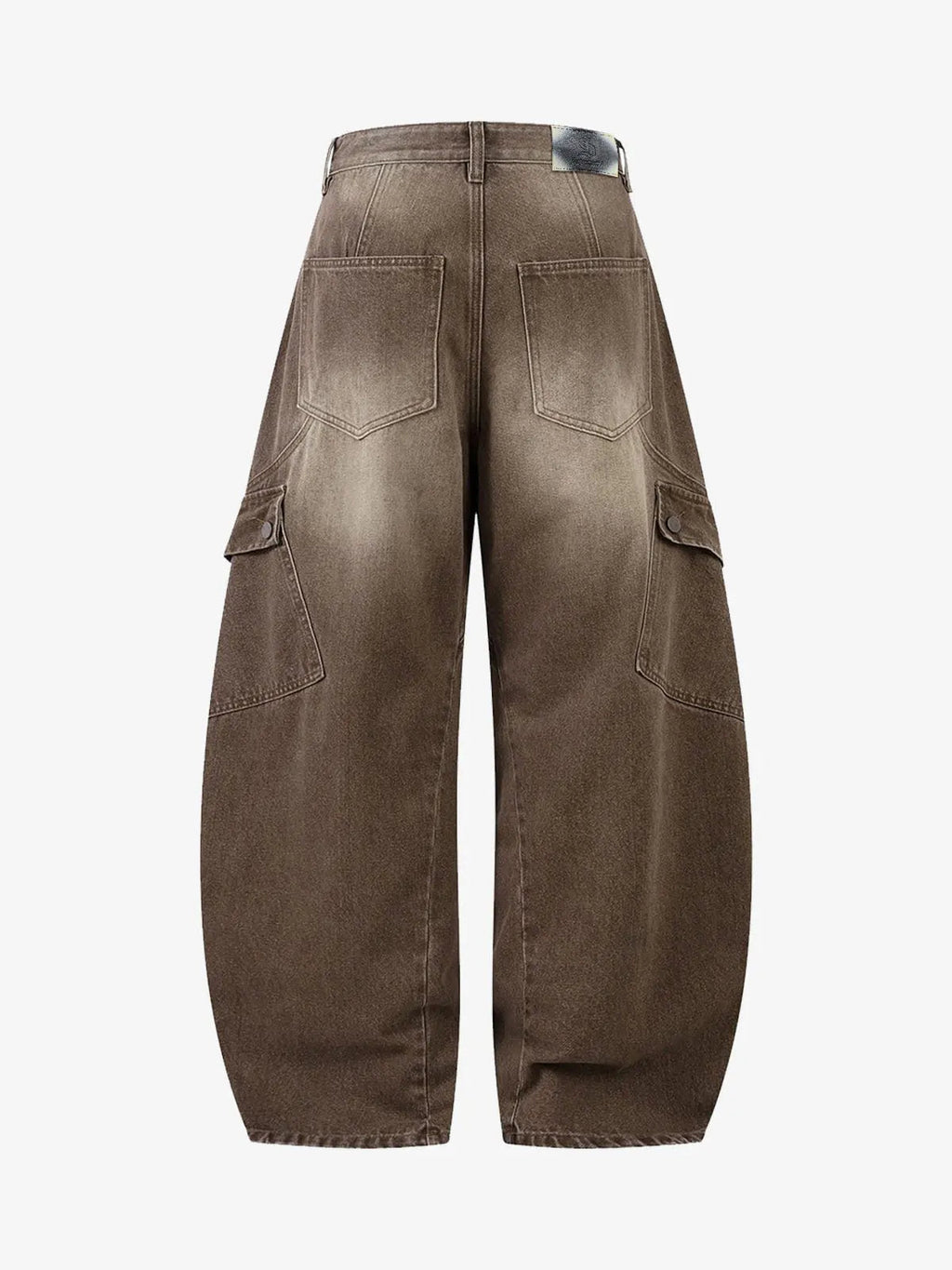 Vintage Washed Workwear Barrel Jeans - 2593