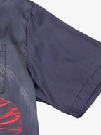 Red Blindfold Horse Camp Collar Boxy Shirt