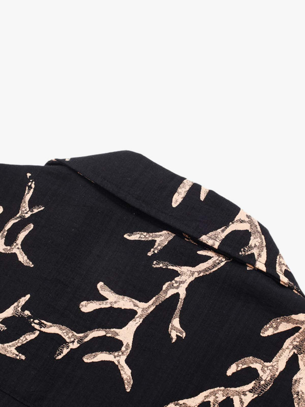 3D Textured Embossed Camp Collar Boxy Shirt