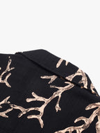 3D Textured Embossed Camp Collar Boxy Shirt