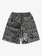Black & White Graphic Lounge Shorts