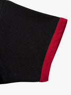 Black Waffle Knit Long Sleeve Top