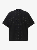 Studded Cross Waffle T-Shirt