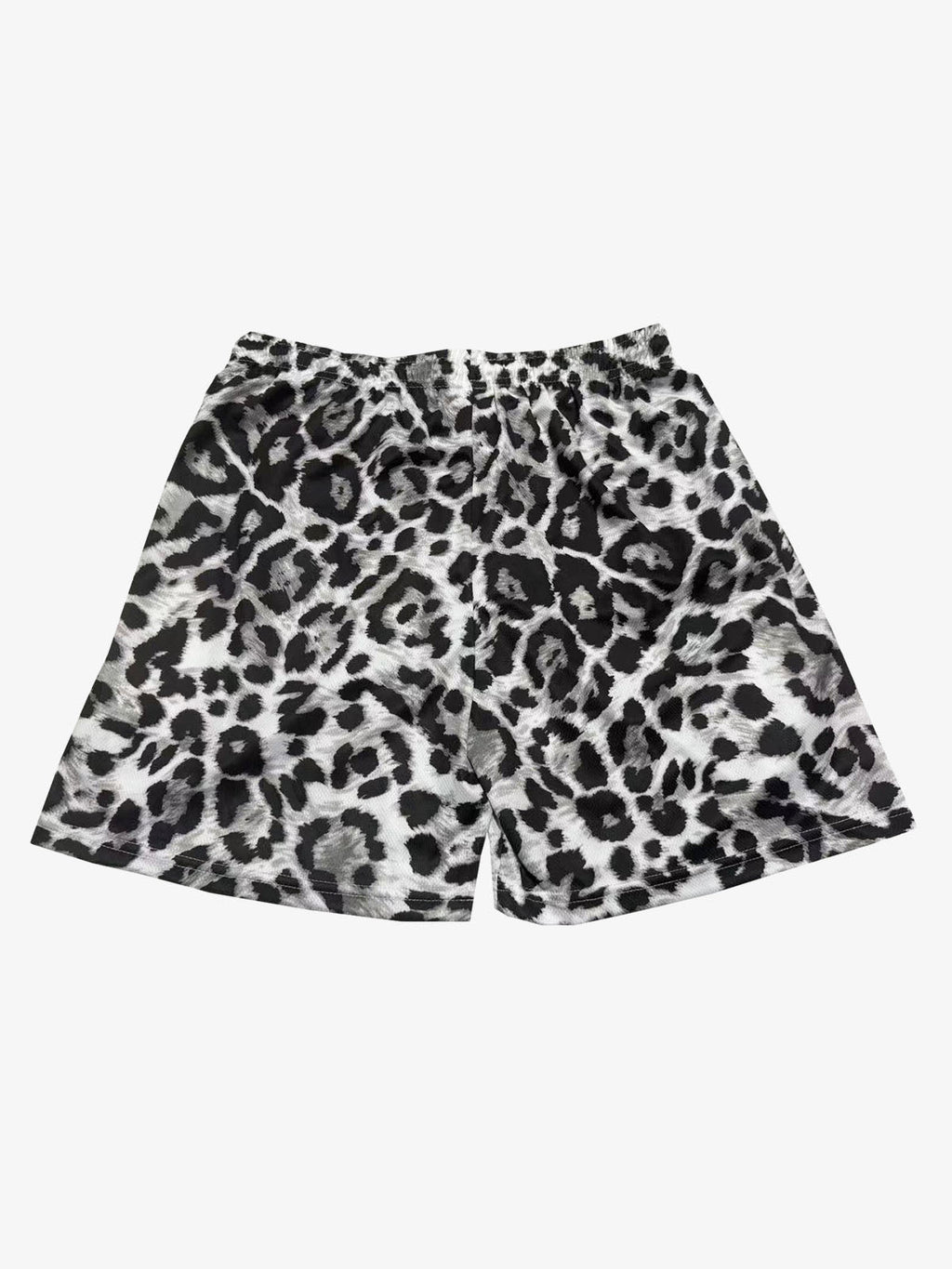 Leopard Print Mesh Shorts