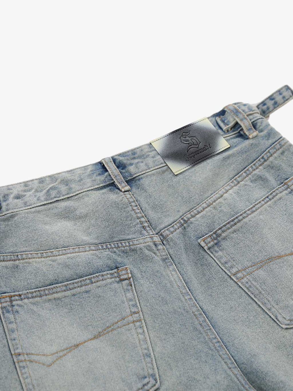 Rhinestone Embellished Denim Shorts