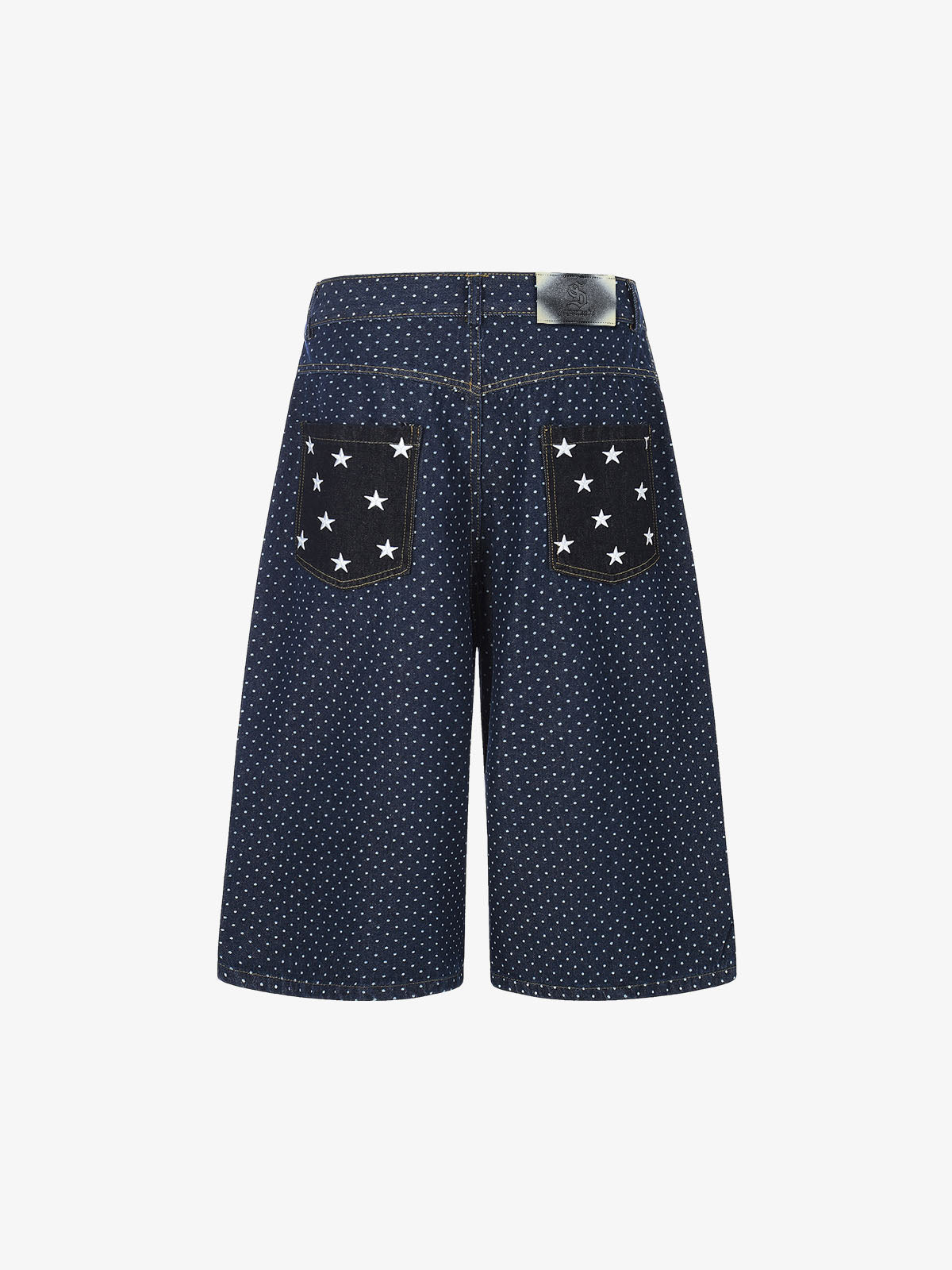 Star Embroidered Polka Dot Jeans