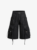High-Waisted Cargo Shorts