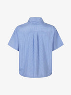 Plaid Short-Sleeve Shirt with Letter Print