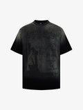 Washed Graphic Print Cotton T-Shirt