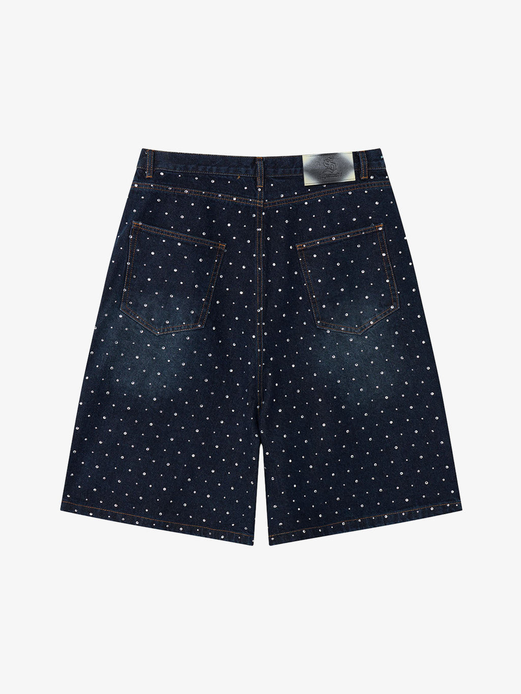 Pearl Embroidered Denim Shorts
