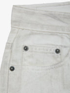Colorful Cross Patch Straight Leg with Detachable Chain Jeans