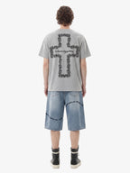 Rose Cross Slogan Graphic T-Shirt