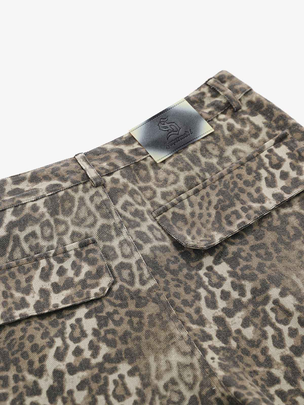 Vintage Leopard Cargo Shorts