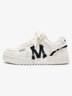 Street Distressed Denim Patchwork Sneakers
