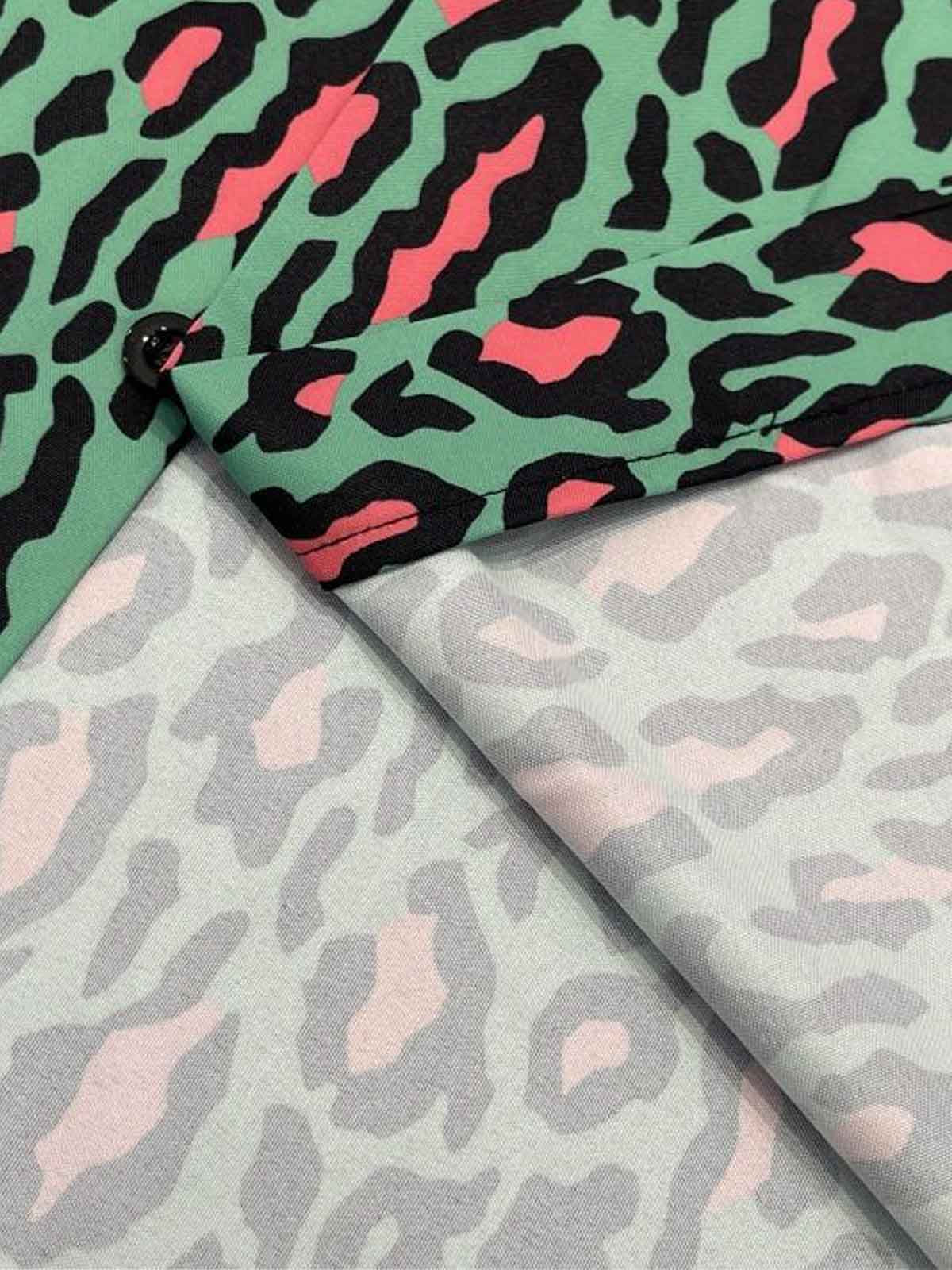 Classic Cheetah Print Camp Collar Boxy Shirt