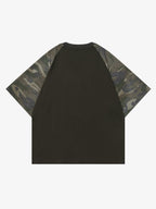 Black & White Abstract Print Oversized T-Shirt