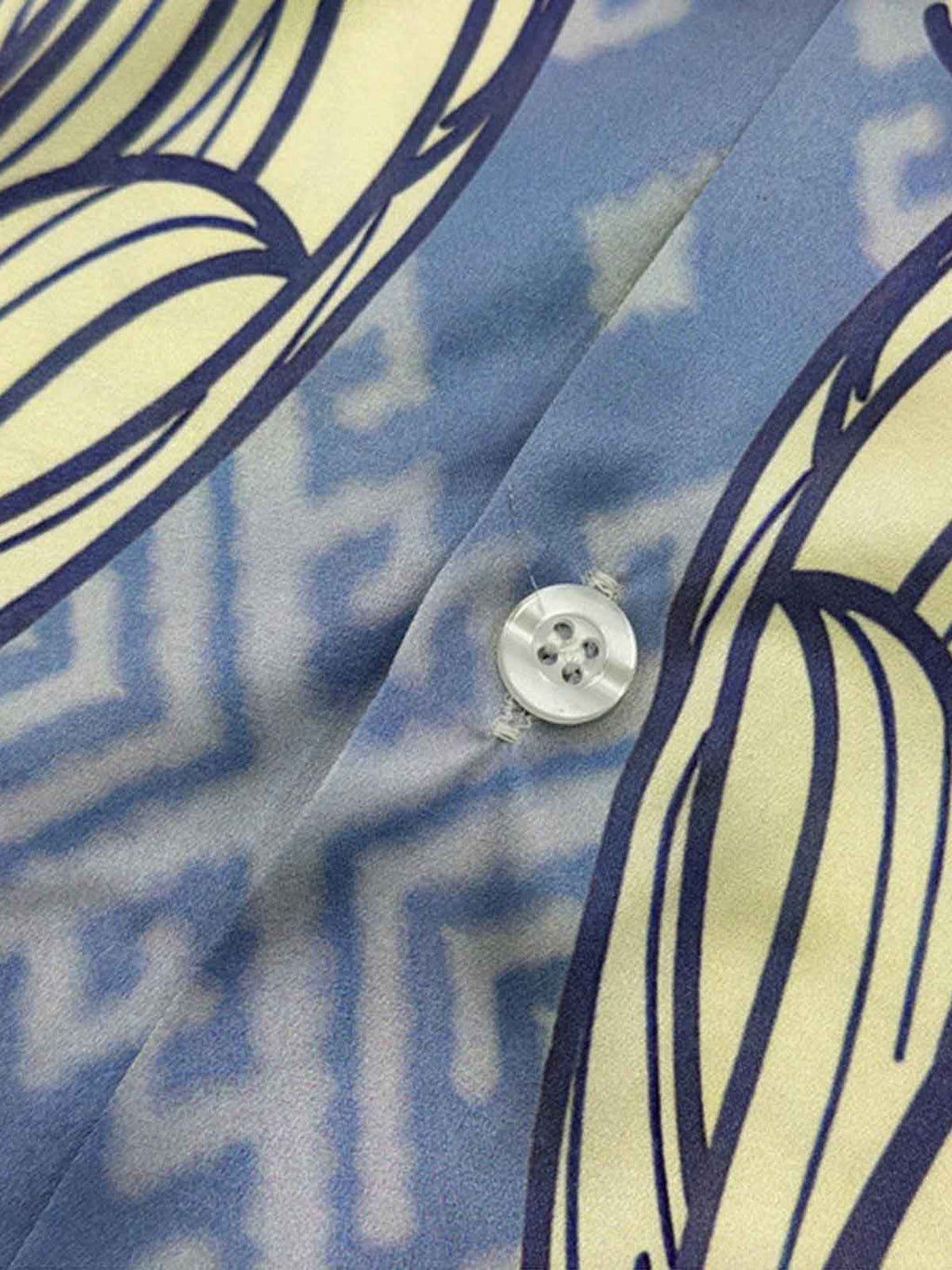 Vintage Baroque Floral Camp Collar Boxy Shirt