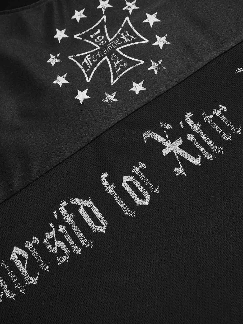 Supermade Gothic Chrome Mixed-Media Retro Jersey