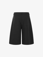 Industrial Pleated Wide-Leg Sartorial Shorts