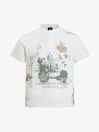 Fairy Tale Grunge Band Collar Henley T-Shirt