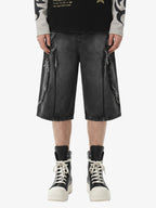 Thesupermade High Street Washed Distressed Denim Shorts - 2100