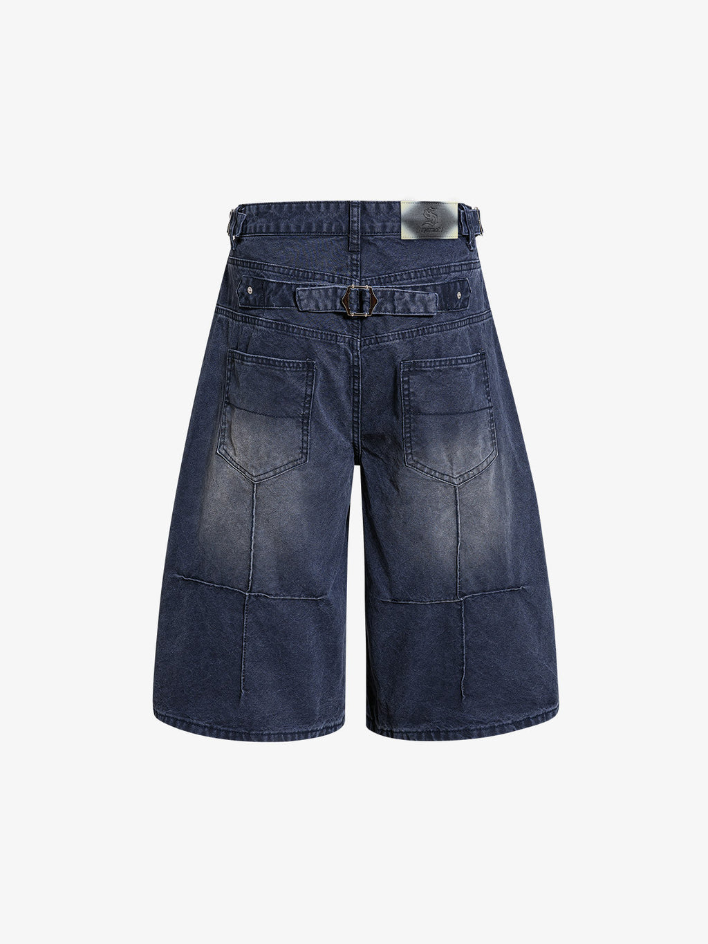 Distressed Washed Multi-Button Jeans