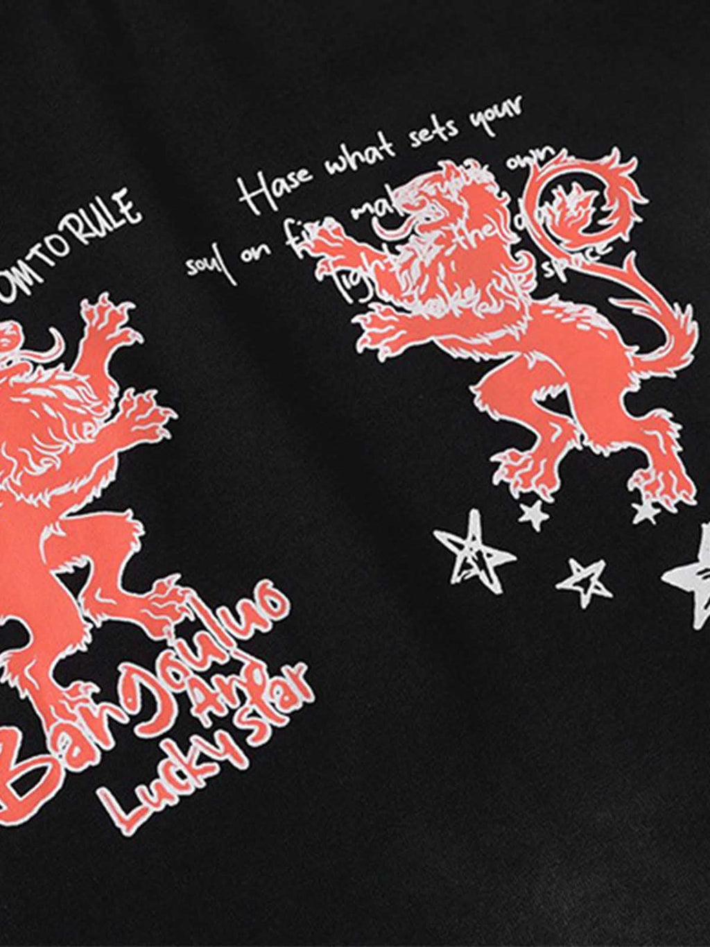 Heraldic Lion Acid-Wash Jersey T-Shirt