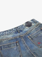 Vintage 3D Appliqué Denim Jeans