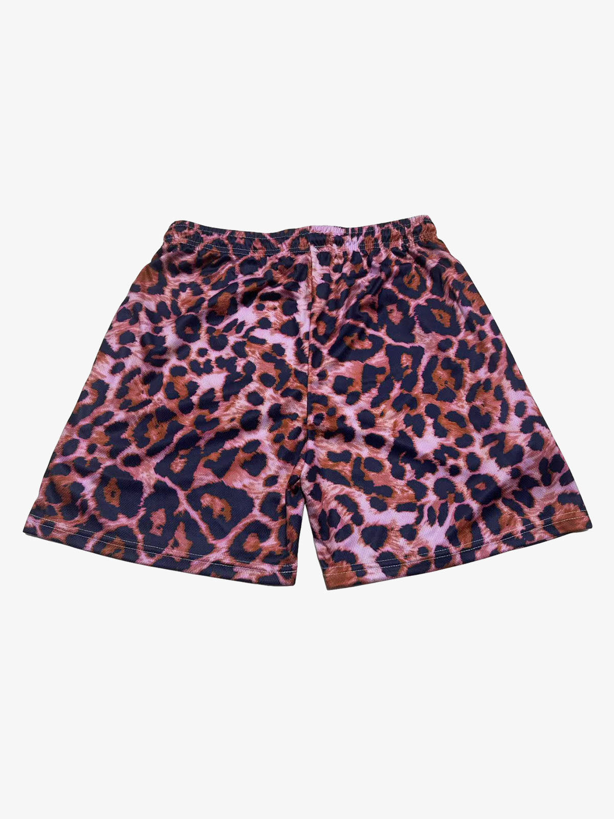 Leopard Print Mesh Shorts