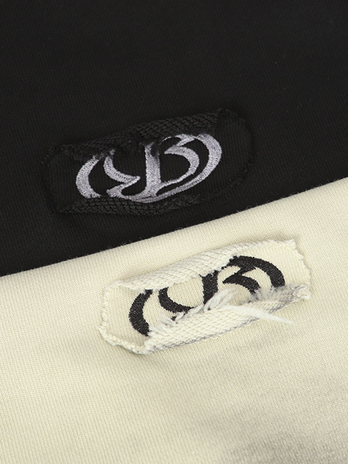 Hip-Hop Wasteland Ink-Dyed Raw Edge Hoodie