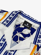 Porcelain Pattern Camp Collar Boxy Shirt