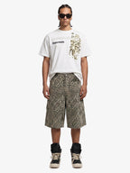 Vintage Leopard Cargo Shorts