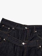 Raw Denim Oversized Shorts