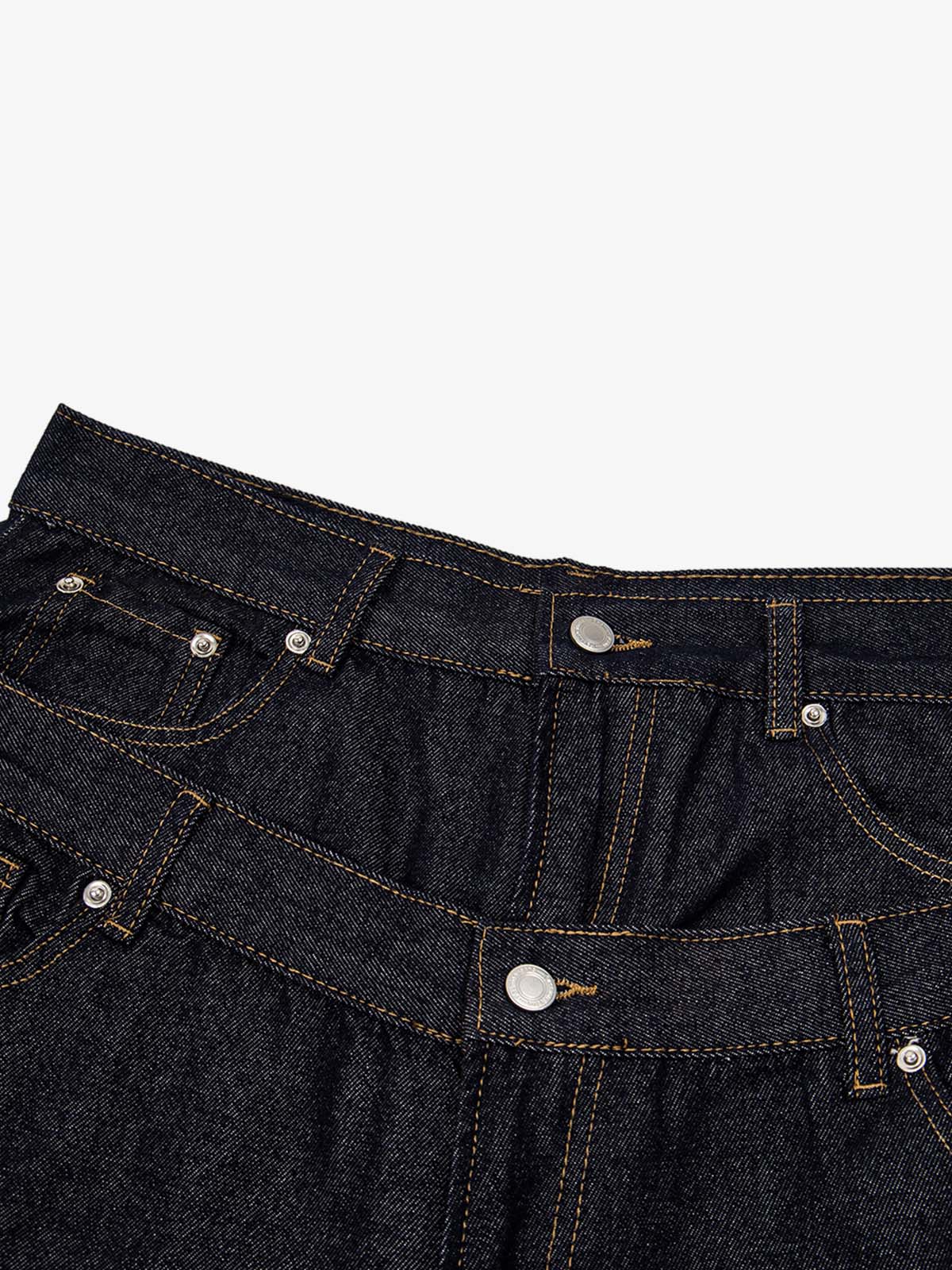 Raw Denim Oversized Shorts