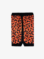 Moisture-Wicking Split Leopard Mixed Sport Shorts