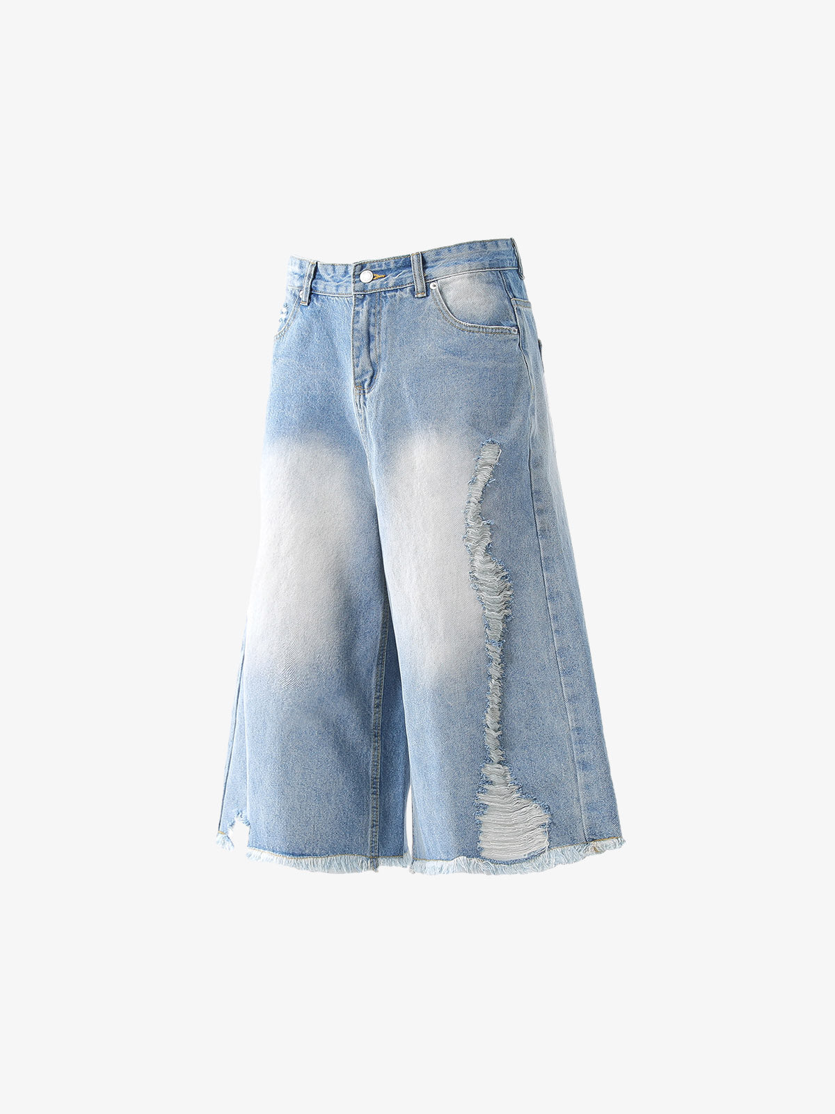 Distressed Faded Baggy Jorts