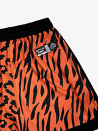 Moisture-Wicking Split Leopard Mixed Sport Shorts