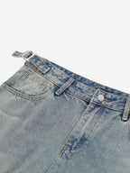 Rhinestone Embellished Denim Shorts
