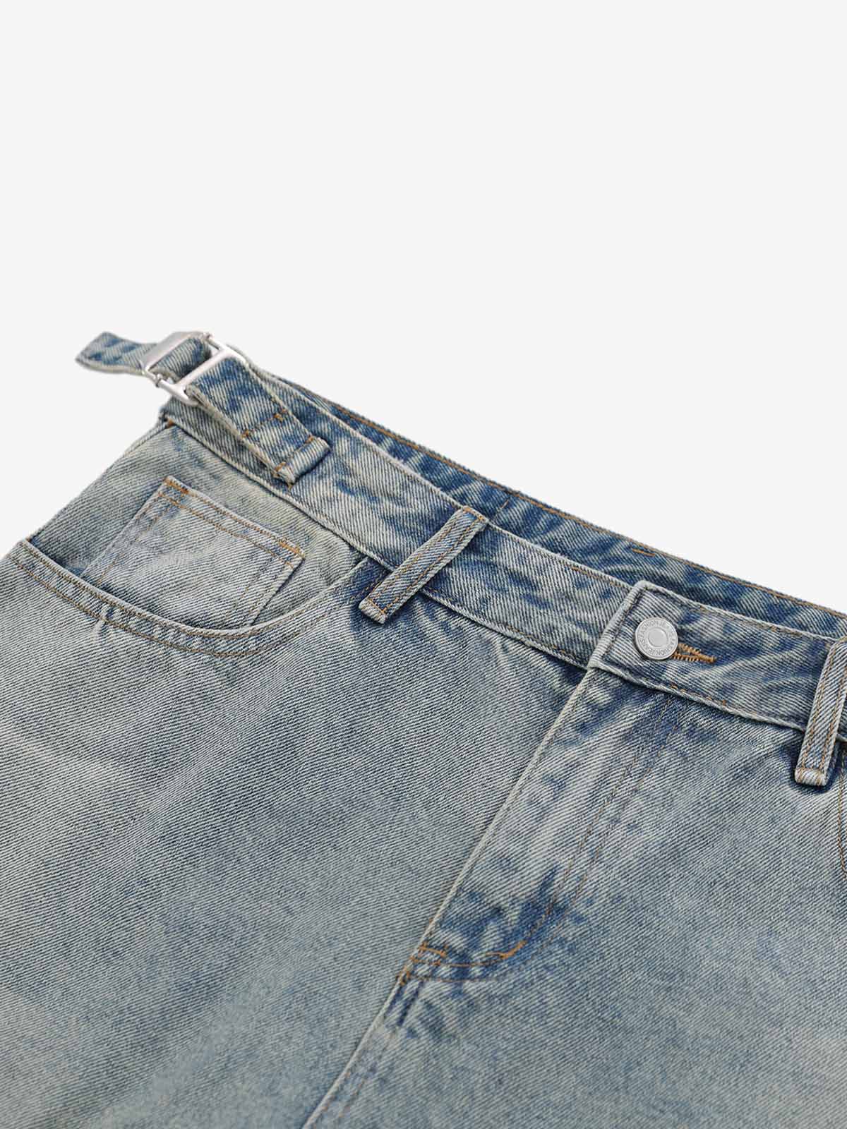 Rhinestone Embellished Denim Shorts