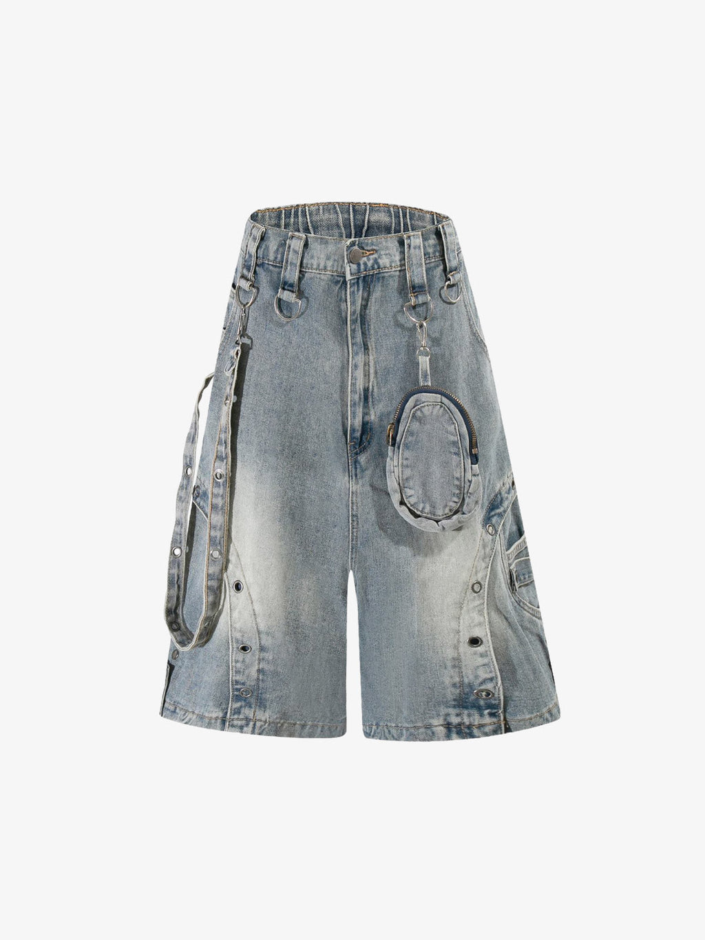 Multi-Hardware Baggy Denim Jorts