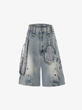 Multi-Hardware Baggy Denim Jorts