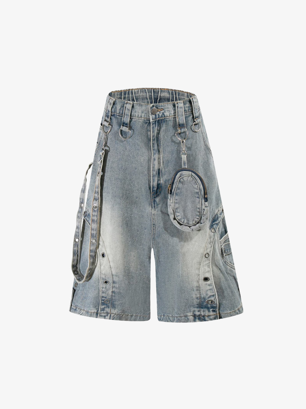 Multi-Hardware Baggy Denim Jorts