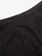 Embroidered Multi-Pocket Cargo Capri Pants