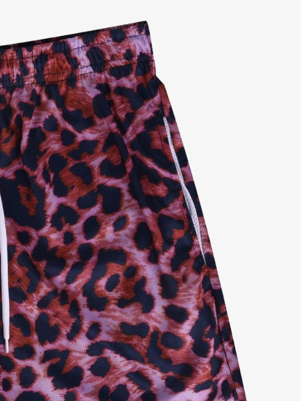 Leopard Print Mesh Shorts