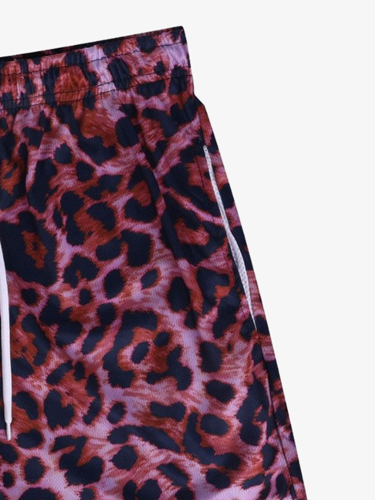Leopard Print Mesh Shorts