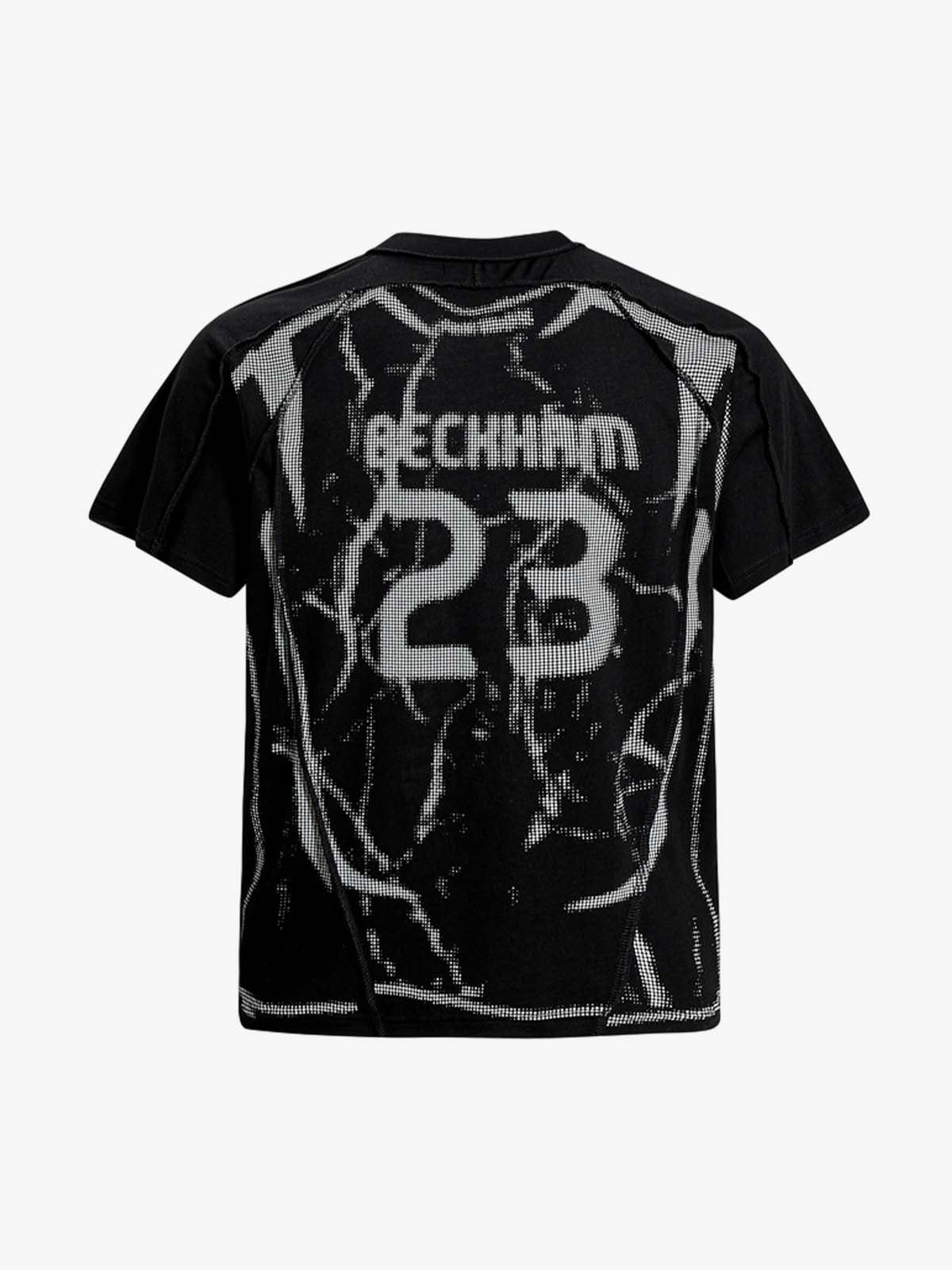 Supermade Trompe L'oeil Halftone Jersey Graphic T-Shirt