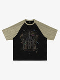Gothic Castle Graphic Raglan Sleeve T-Shirt