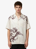 Cupid Angel Sketch Camp Collar Boxy Shirt
